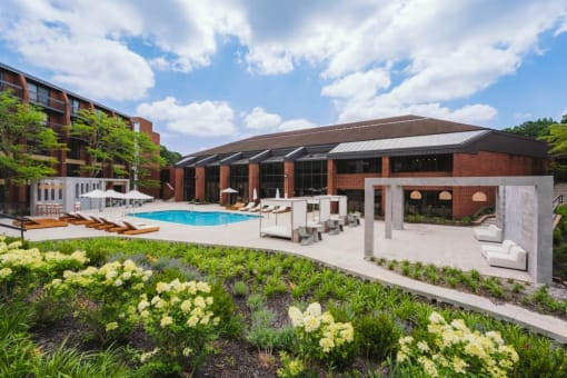 a rendering of the pool and spa at the hotel del coronado at Up House, Farmington