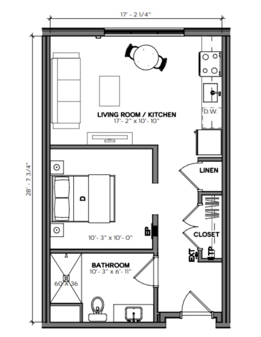 a floor plan of a small house