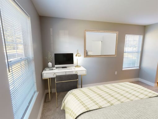 Brixin Franklin Apartments & Townhomes Renovated Bedroom