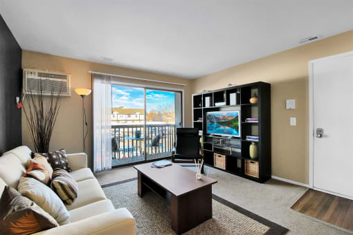Carlyle Place Living Room With Balcony Door
