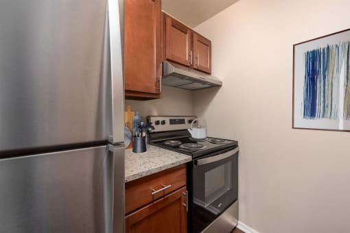 our apartments have a modern kitchen with stainless steel appliances