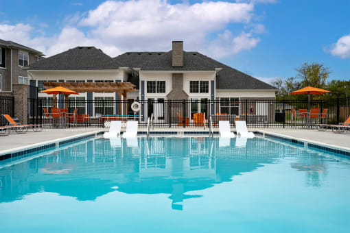 the swimming pool at our apartments