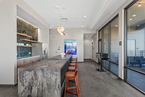 waterford bluffs clubhouse kitchen with bar seats