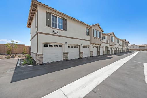 Ample Parking Area And Detached Garages Available at LEVANTE APARTMENT HOMES, Fontana, California