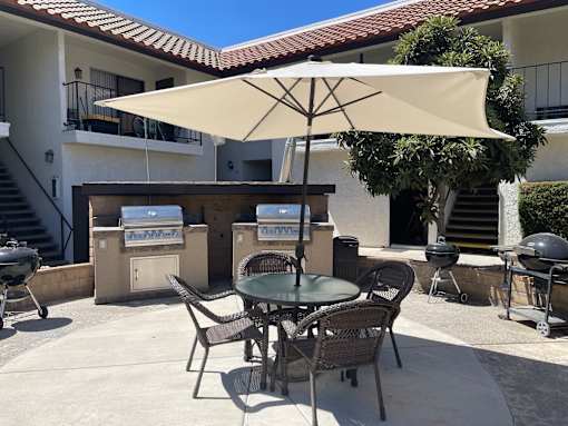 BBQ and sitting area