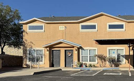 A building with the number 40 on the front.