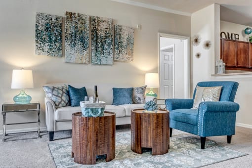 Open Concept Living Area at Bermuda Estates Apartments in Ormond Beach, FL