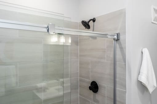 a shower in a 555 waverly unit