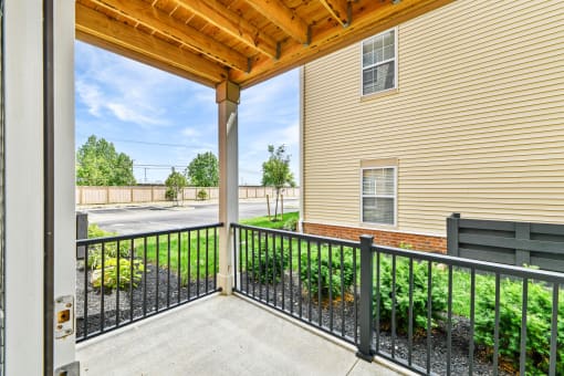 Spacious Apartment Patio At Austin Place Apartments