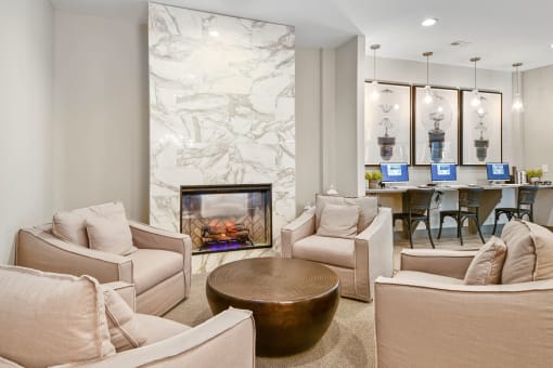 Ample Seating in Austin Place Apartments Clubhouse