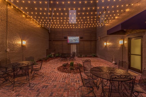 Outdoor Patio at The Tower Apartments, Tuscaloosa, 35401