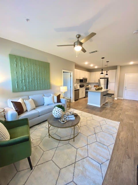 Open Concept Living and Kitchen at Bon Haven Apartments in Spartanburg, SC