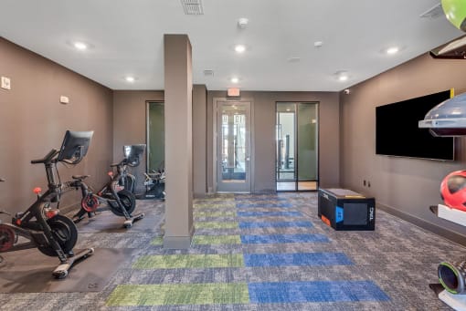 yoga studio at Tapestry Overbrook in McDonough, Georgia
