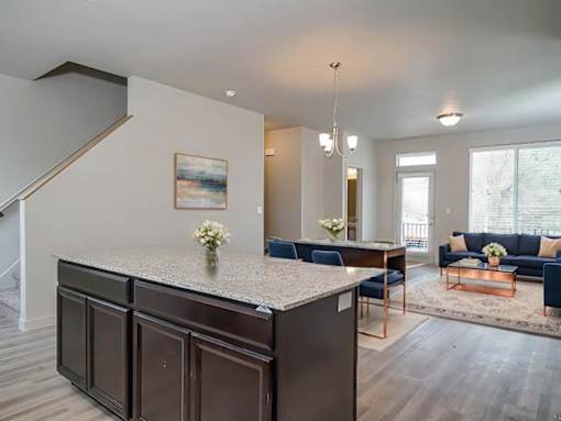 Kitchen counter at The Village at Church & Main, Layton, UT, 84041