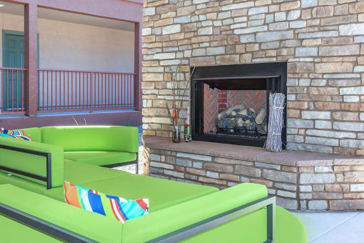 Outdoor Fireplace at Ascend at Red Mountain, AZ 85215