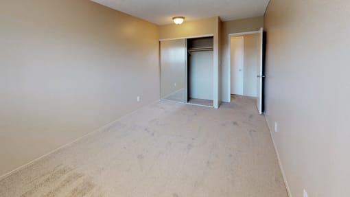 bedroom and closet