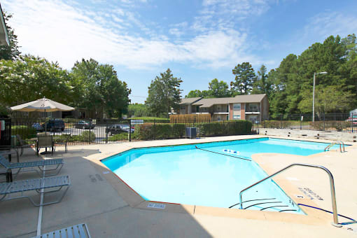 Extensive Resort Inspired Pool Deck at Triangle Park Apartments, Durham, North Carolina
