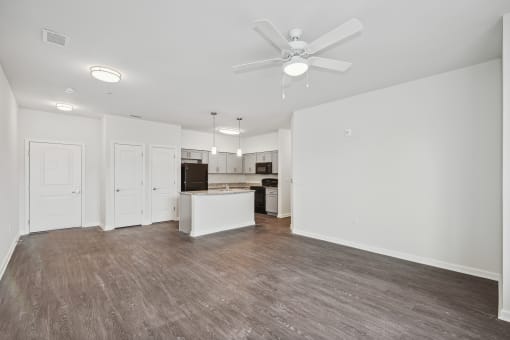 Three bedroom living room at Village at Blenheim Run