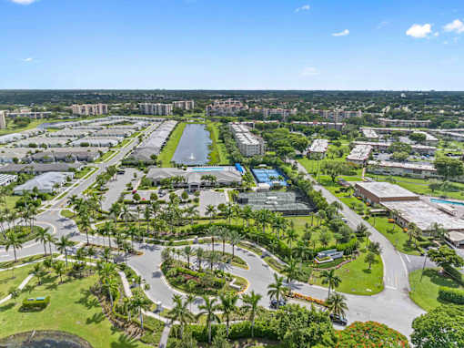 a view of the city from the sky