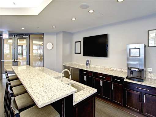 Resident Lounge Kitchen and Coffee Station