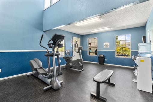 Fitness Center with Cardio and bench