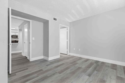 our apartments offer a spacious living room with hard wood flooring