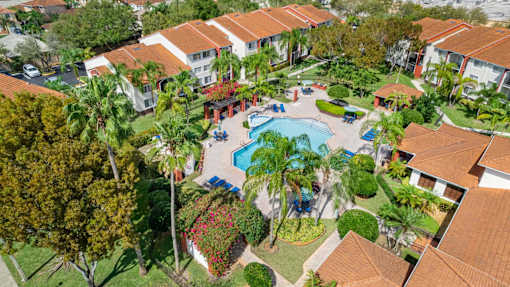 a aerial view of the pool at the club at reunion resort