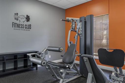 Community fitness center with strength training equipment