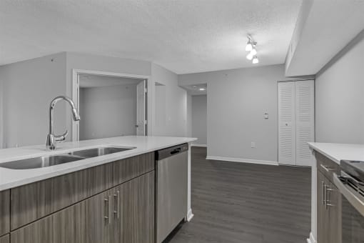 the preserve at ballantyne commons spacious kitchen and living room