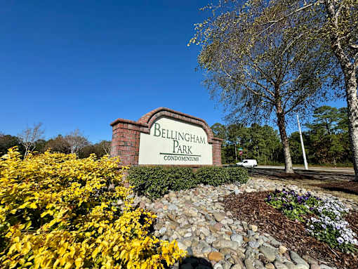 Bellengham Park is a condominium complex with a beautiful entrance sign.