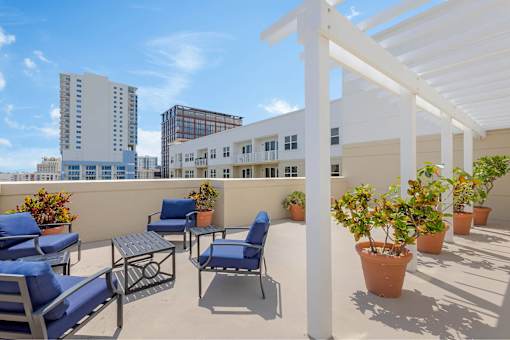 Outdoor resident patio