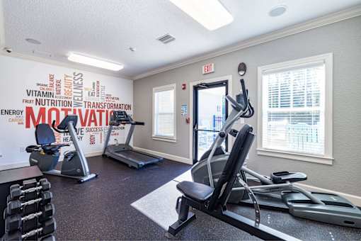 Big oaks apartments lakeland florida fitness center with cardio equipment and weights