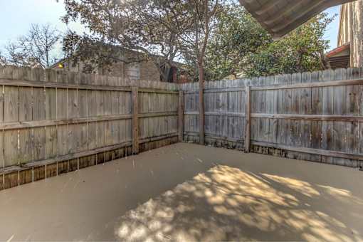 Fenced in private patio