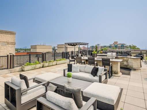 Outdoor Lounge with Fireplace