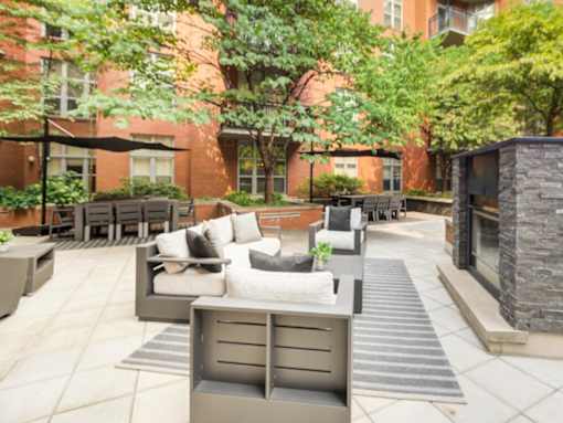 Outdoor Lounge with Fireplace