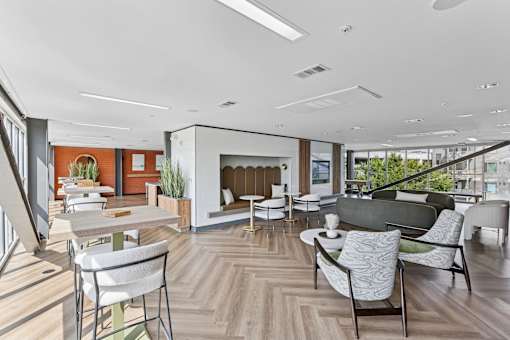 Clubroom with work from home  space