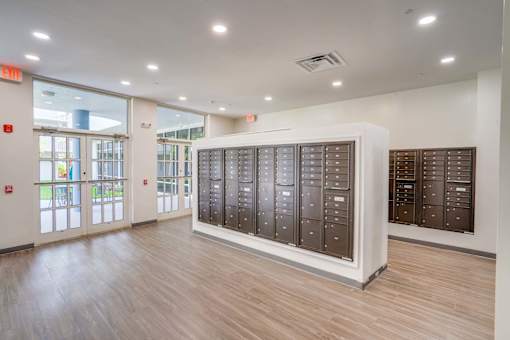 the building has a locker room at the front of it