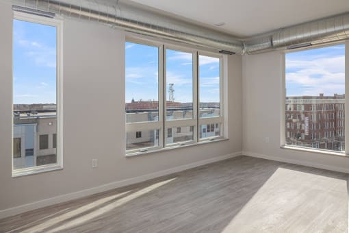 Living room at Kesler Apartments in Downtown Fargo, Fargo, ND 58102