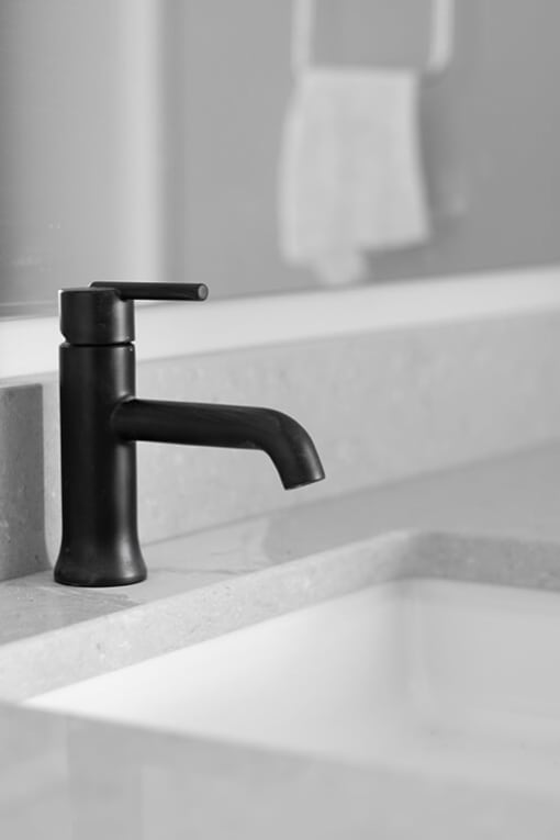 Tap in sink at Kesler Apartments in Downtown Fargo, North Dakota 58102