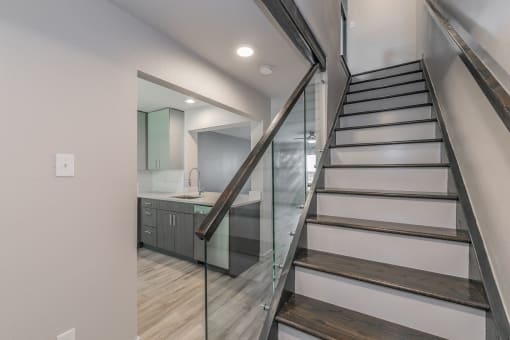 Glass staircase