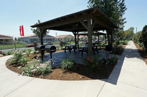 Front Park Gazebo at Bella Park Apartments, Rialto, CA 92376
