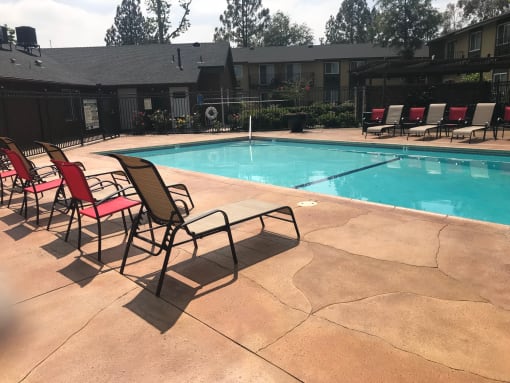Swimming Pool With Relaxing Sundecks at Bella Park Apartments, Rialto, CA 92376