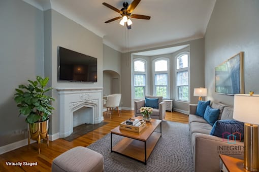 Modern Living Area at Heights Collection Apartments, Cleveland Heights, OH 44106