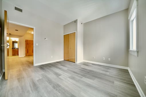 Empty Living Space at Tremont Terraces Apartments, Ohio, 44113