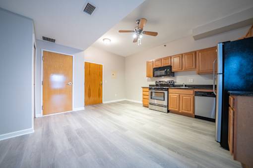 Renovated Kitchen at Tremont Terraces Apartments, Ohio, 44113