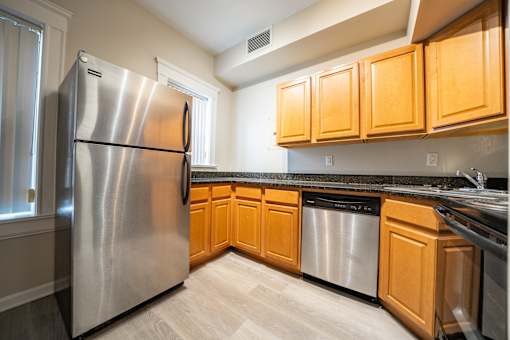 Contemporary Kitchen at Tremont Terraces Apartments, Cleveland, 44113