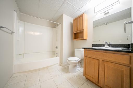 Full Bathroom at Tremont Terraces Apartments, Cleveland, OH