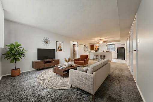 Main Living Room at River Run Apartments, Warren, 44485