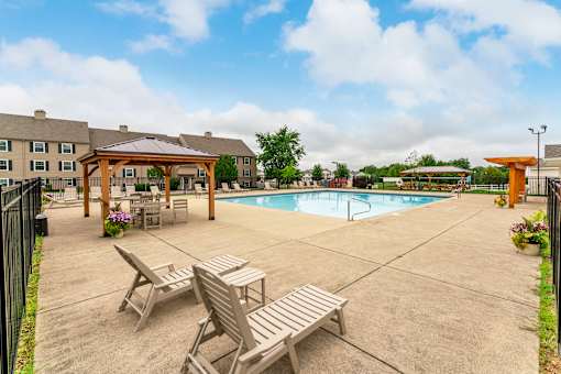 Swimming Pool Area at Renova of Brunswick Apartments, Brunswick, 44212