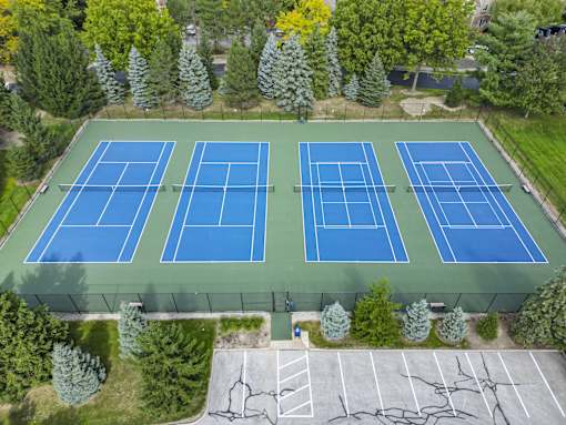 Tennis/Pickleball court at Atrium in The Village, Beachwood